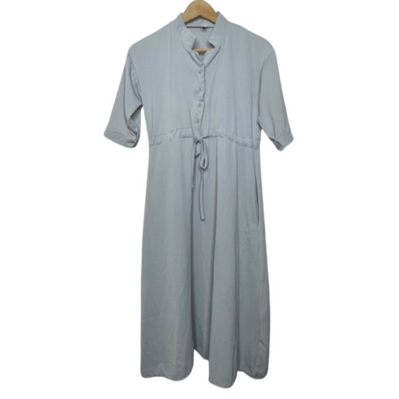 LIDAAI | Lilac Short Sleeve Dress with Waist Tie | Size M - Picture 3 of 11